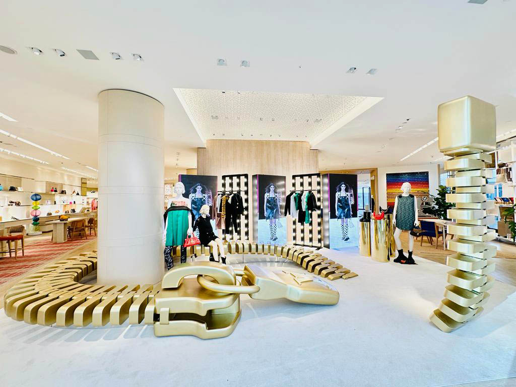 Louis Vuitton store decor and mannequins interior New Bond Street